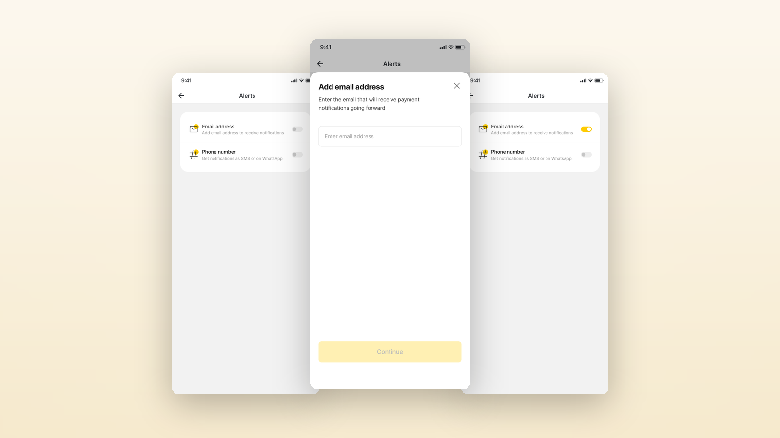 Transaction alerts for business banking